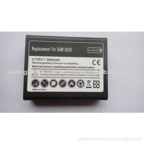 Rechargeable 3.7V/5000mAh Li-ion Battery Pack for Samsung Galaxy Note/I9220/i717